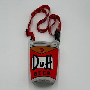 Universal Studios The Simpsons Duff Beer Duffman Koozie Drink Holder with Strap